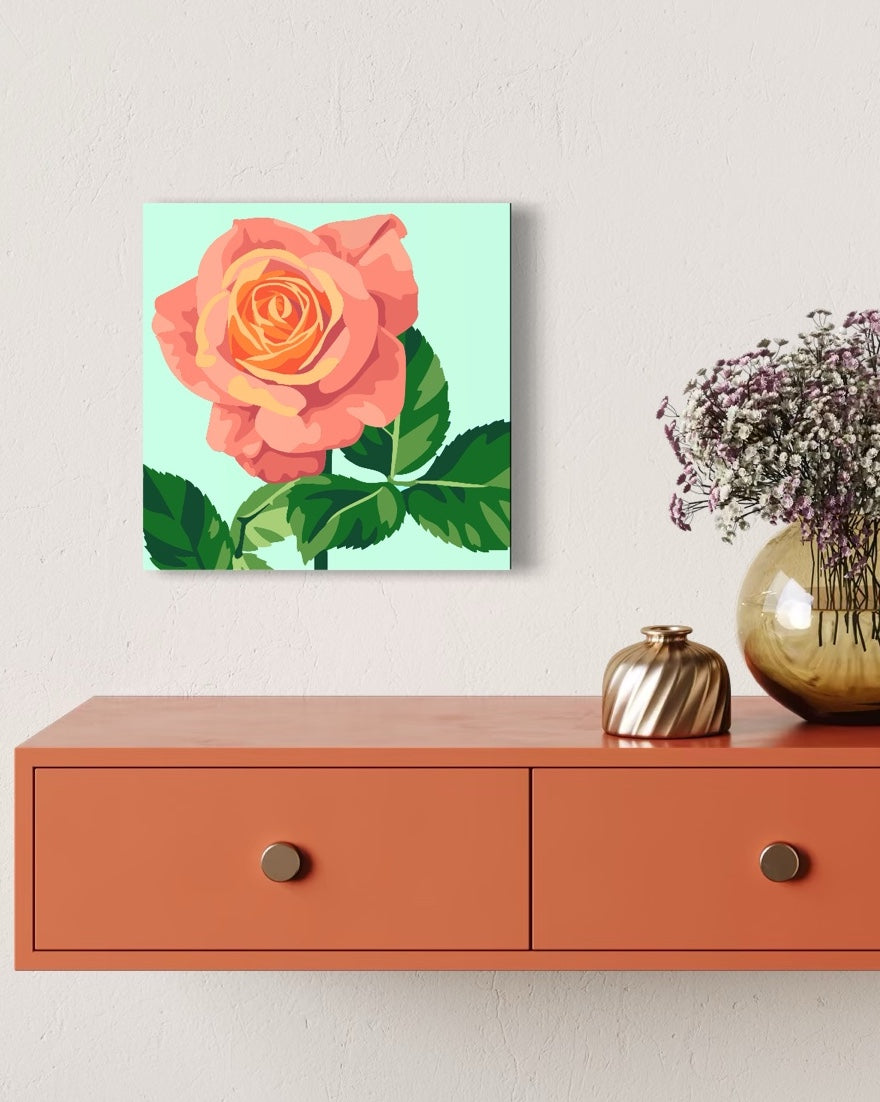 Rose Paint by Number Kit