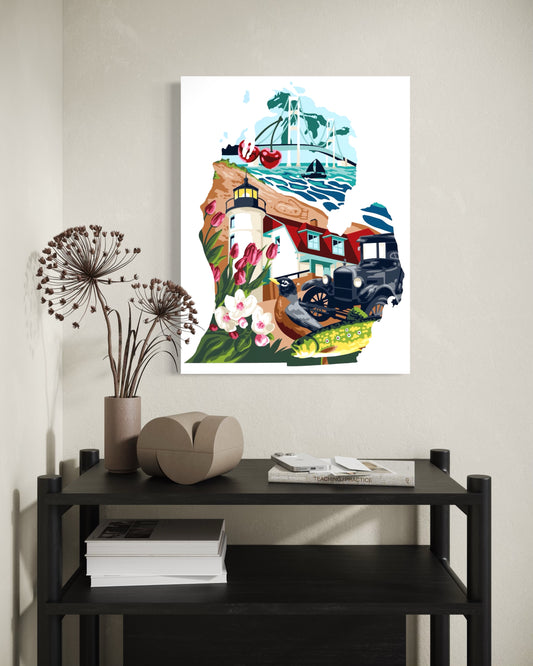 Michigan - Lower Peninsula Paint by Number Kit