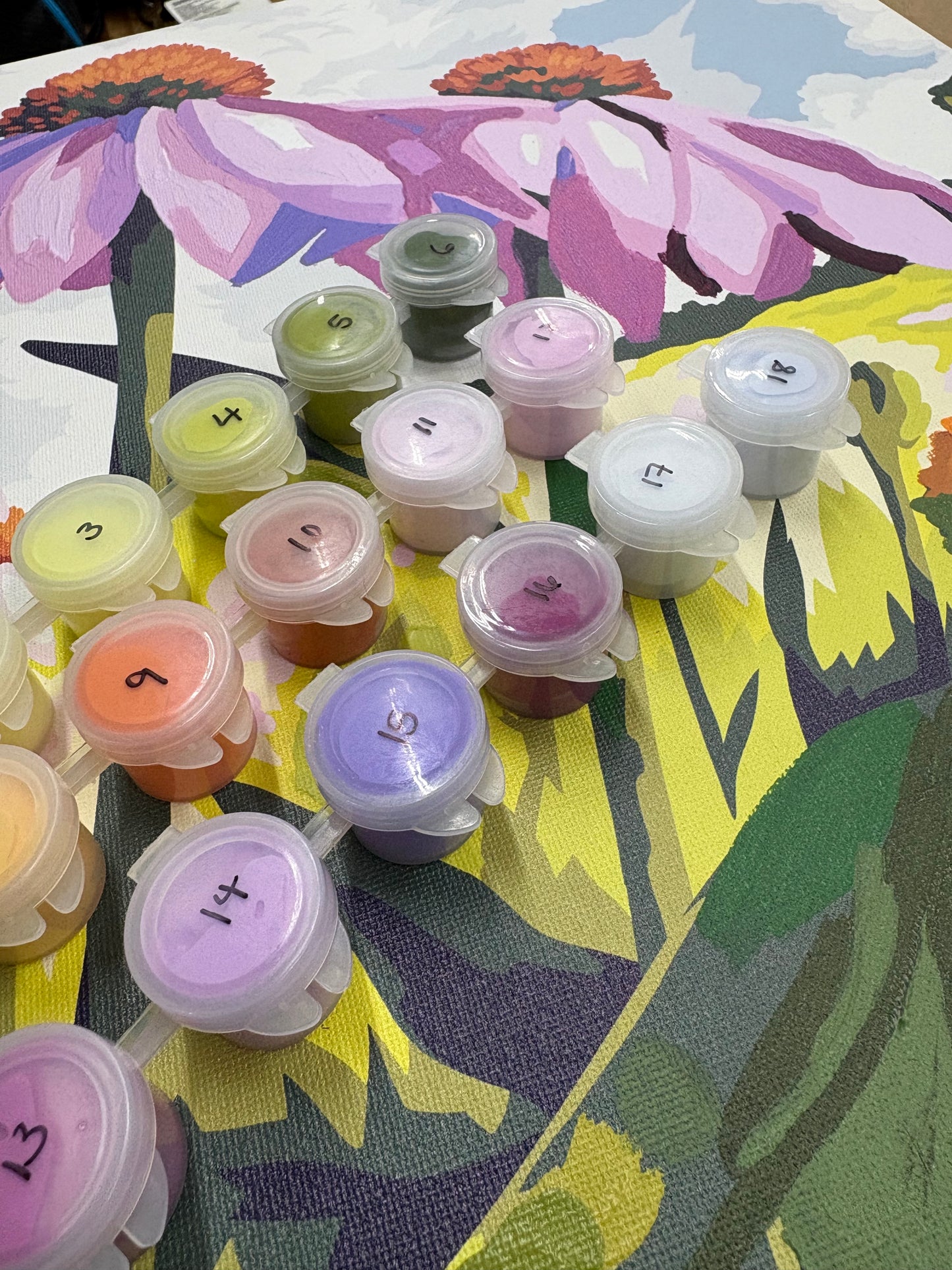 Purple Coneflowers Paint by Number Kit