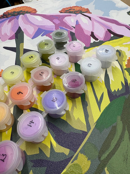 Purple Coneflowers Paint by Number Kit