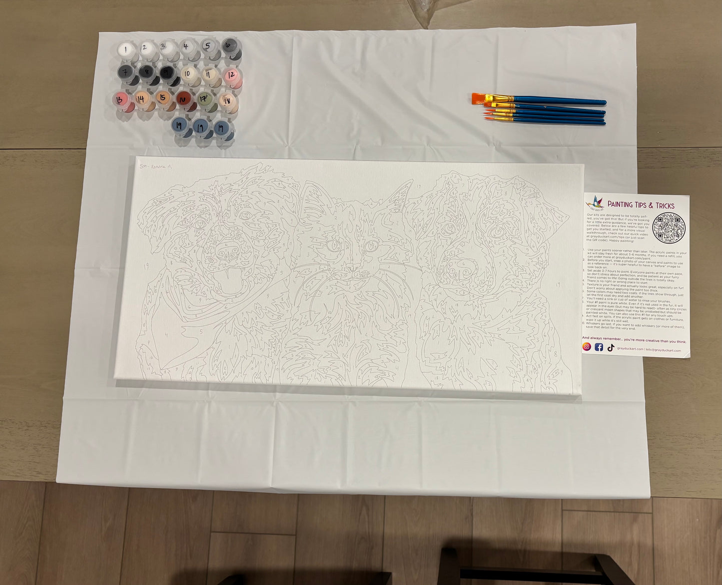 Triple Pet Paint by Number Kit